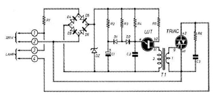 circuito elettrico del dispositivo salva - lampade