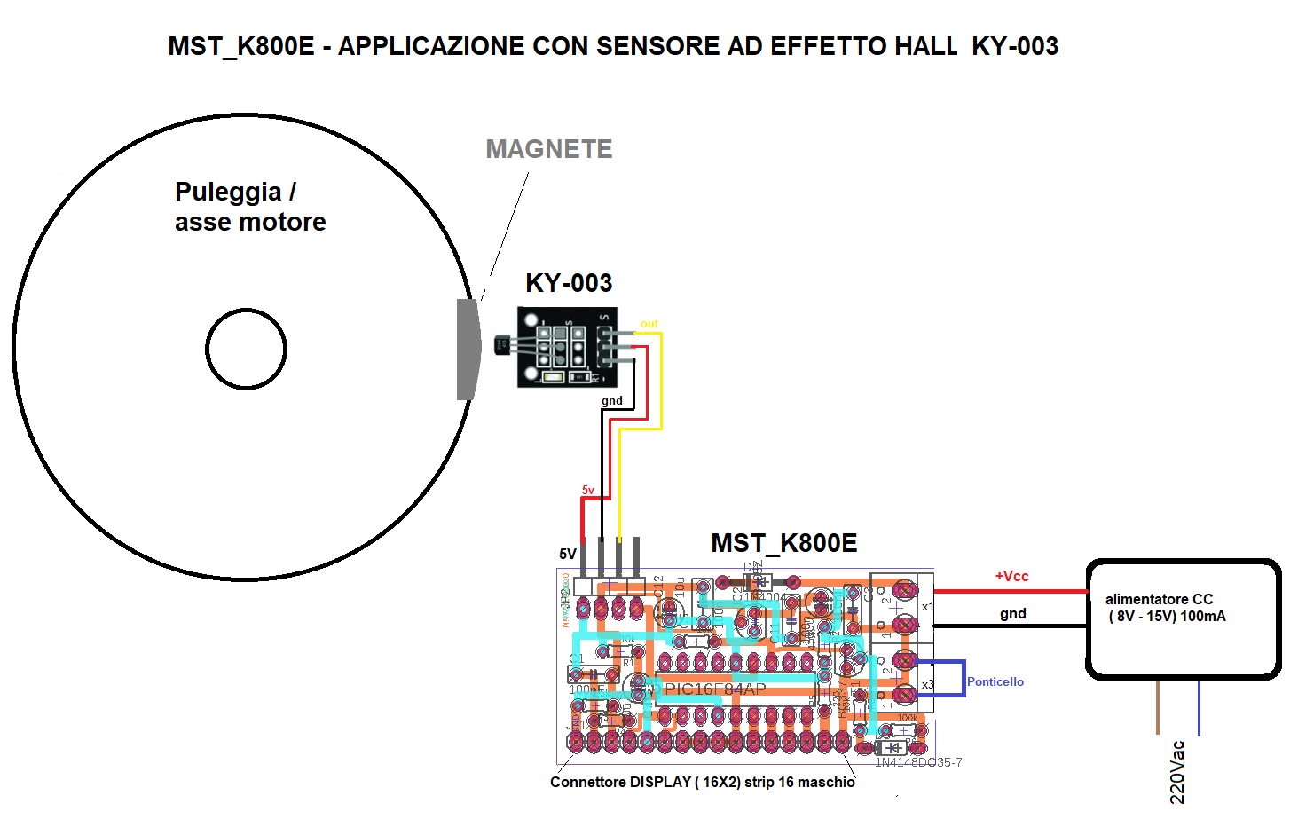  Tachimetro Digitale con Sensore di Prossimità Hall